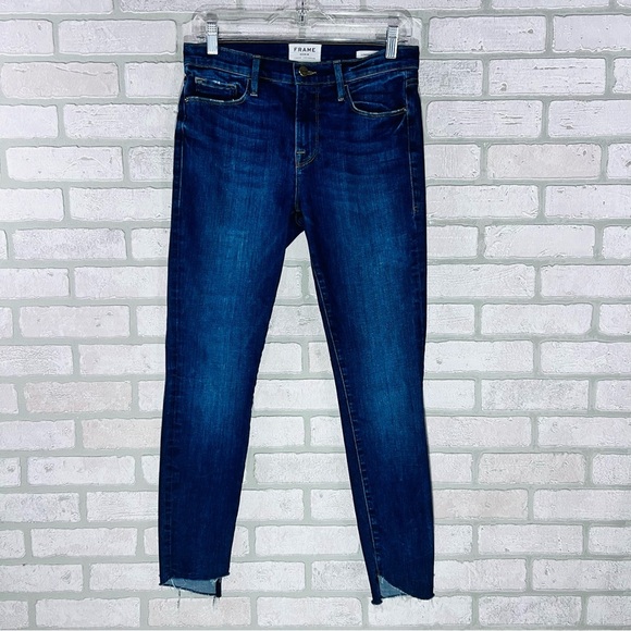 Frame Denim Le Skinny de Jeanne Jeans in Meyer Wash Size 28 - Picture 4 of 12